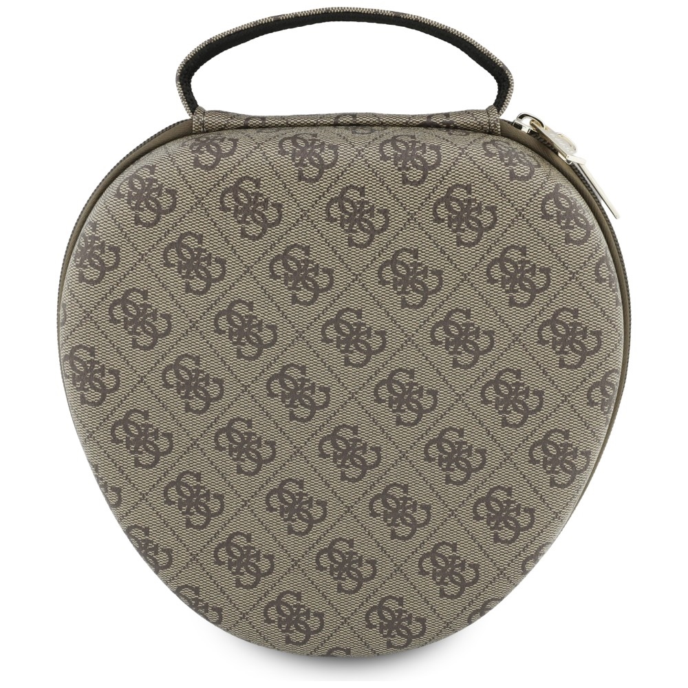 Guess Carry Box, szybki dostęp do słuchawek, praktyczny uchwyt, funkcjonalny, brązowy