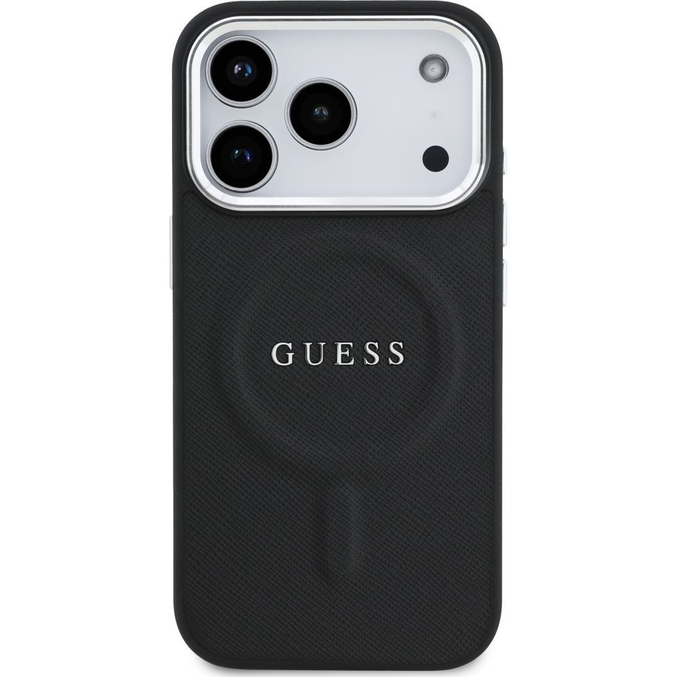 Etui Guess Hardcase Classic do MagSafe do iPhone 17 Pro, czarne.