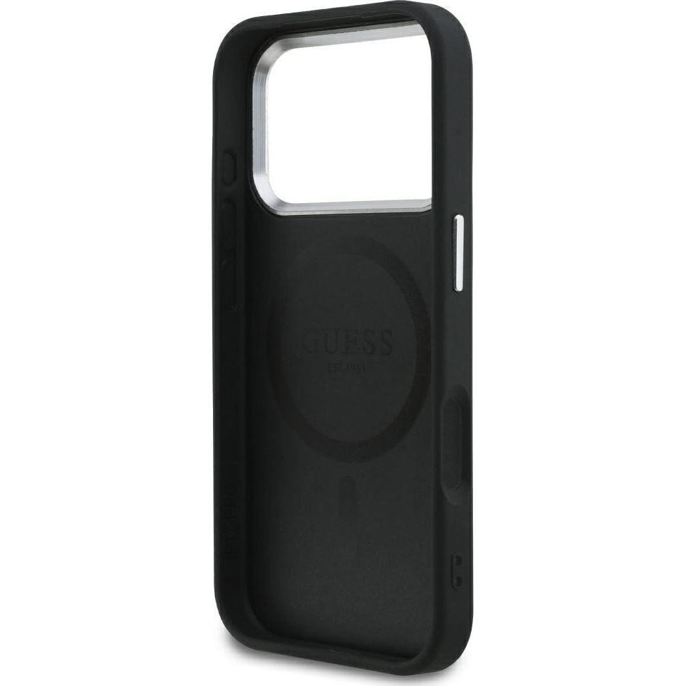Etui Guess Hardcase Classic do MagSafe do iPhone 17 Pro, czarne.