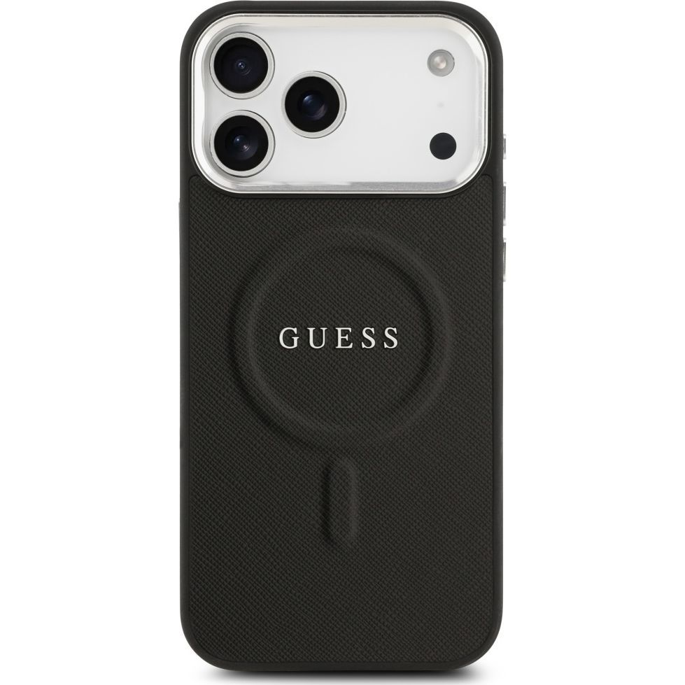 Etui Guess Hardcase Classic do MagSafe do iPhone 17 Pro Max, czarne.