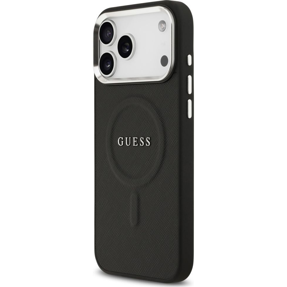 Etui Guess Hardcase Classic do MagSafe do iPhone 17 Pro Max, czarne.