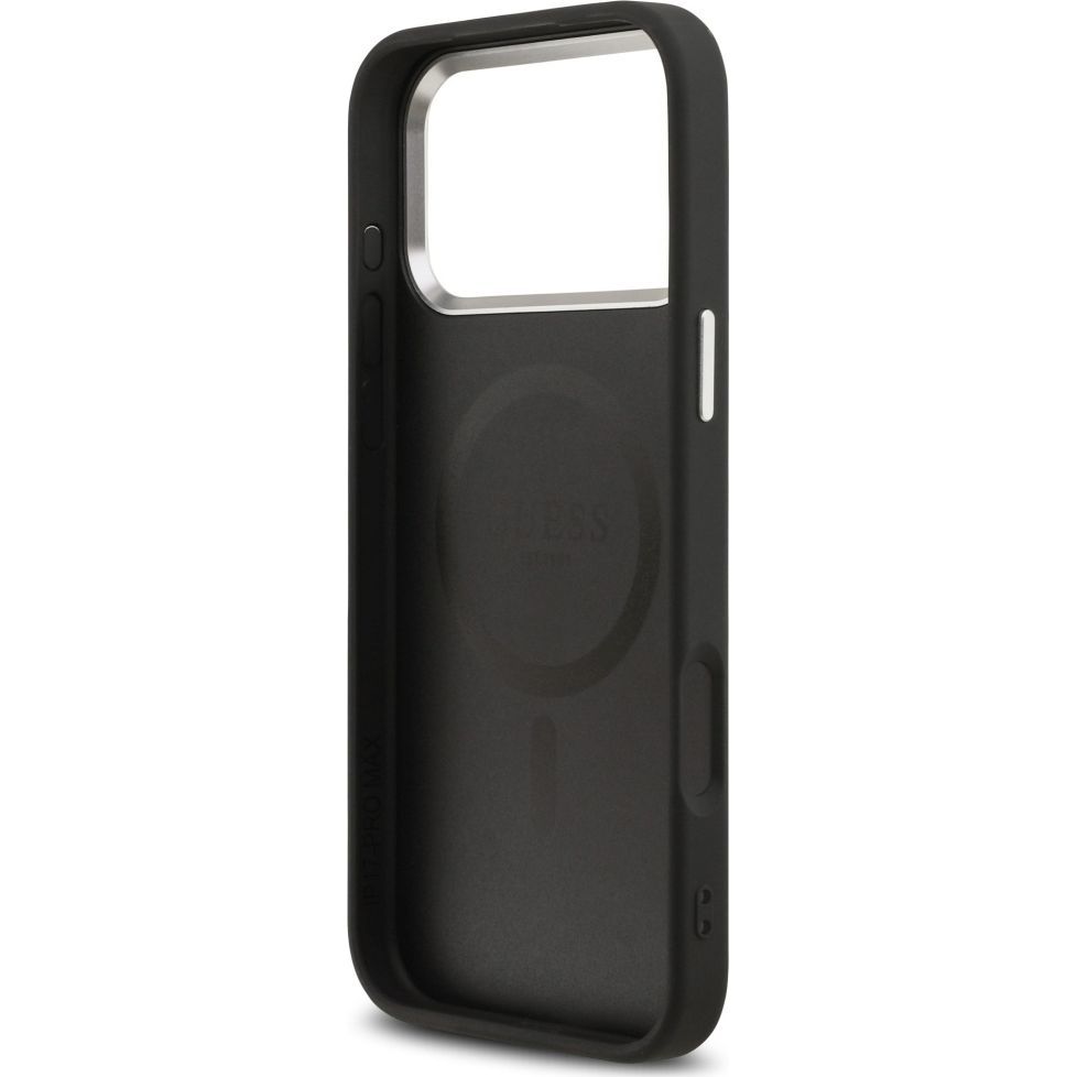 Etui Guess Hardcase Classic do MagSafe do iPhone 17 Pro Max, czarne.
