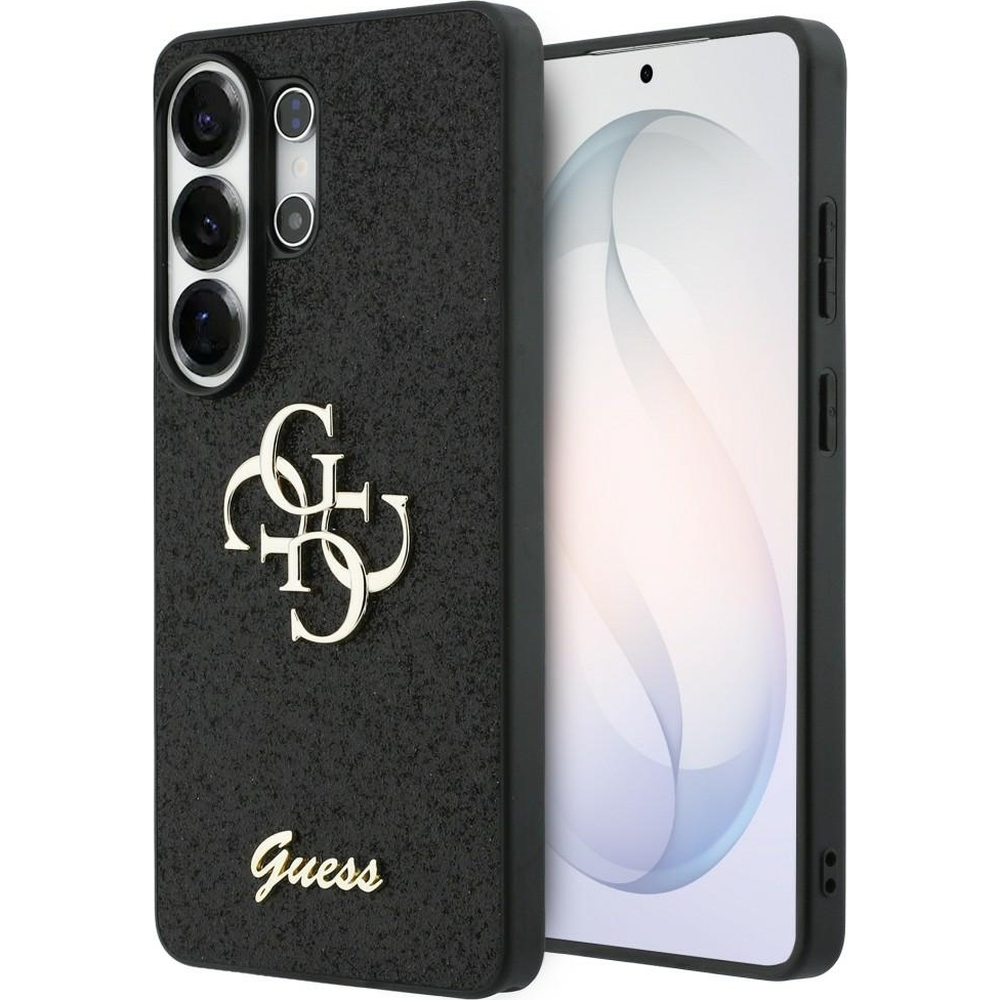 Guess Fixed Glitter, ekskluzywna ochrona przed zarysowaniami, połyskująca, czarne brokatowe z Big Logo