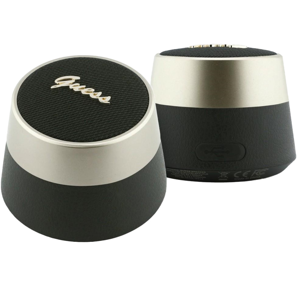 Głośnik Bluetooth Guess z portem USB-C i czasem pracy do 3 godzin, czarny