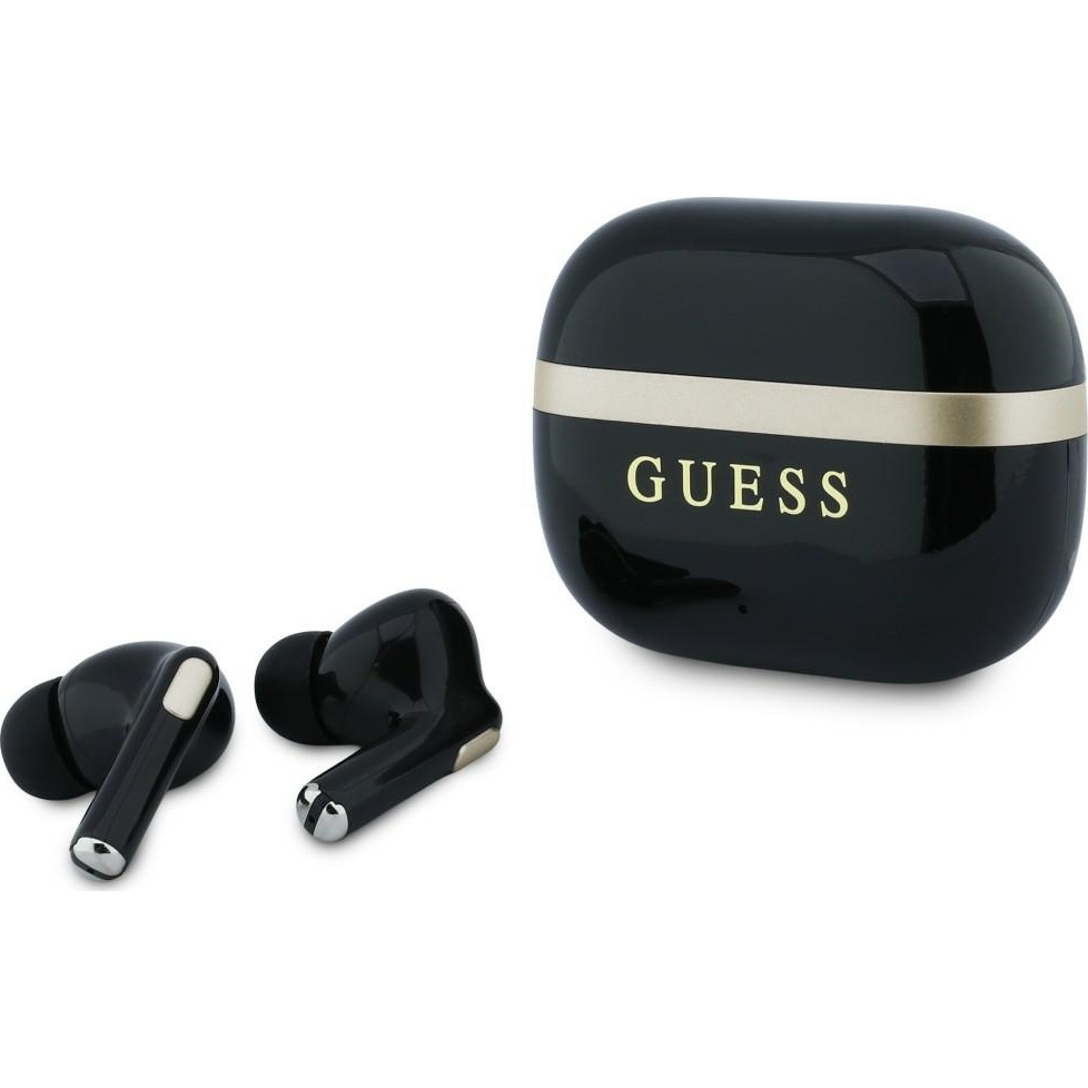 Guess TWS Guess Glossy Gold Line Printed Classic Logo, True Wireless Stereo swobodne stabilne bezprzewodowe mobilne, [product.Kolor]