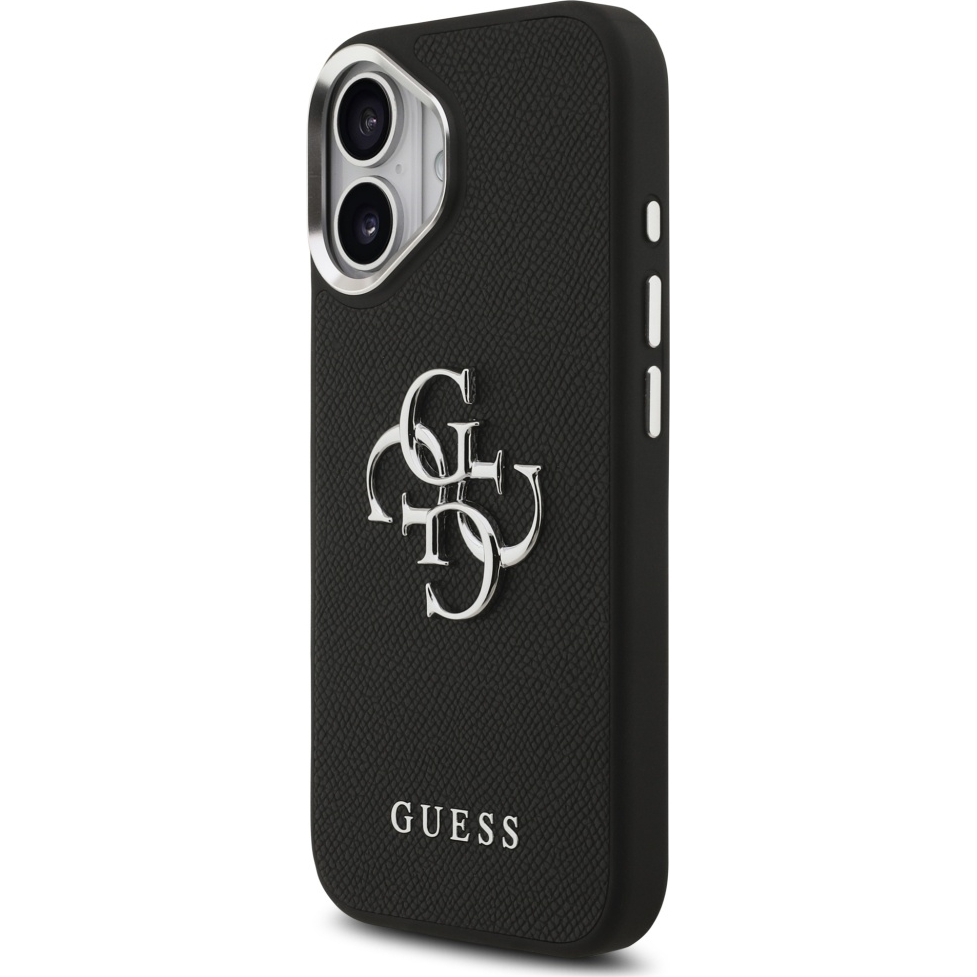 Etui Guess Grained Big 4G Small Classic Logo do iPhone 17, czarne
