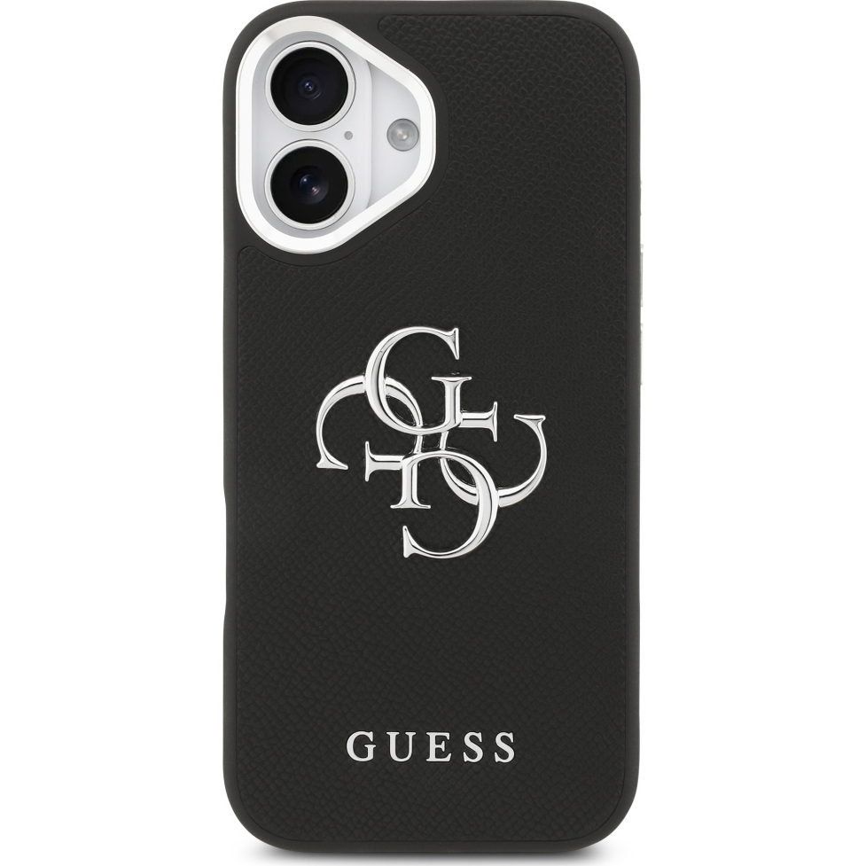 Etui Guess Grained Big 4G Small Classic Logo do iPhone 17, czarne