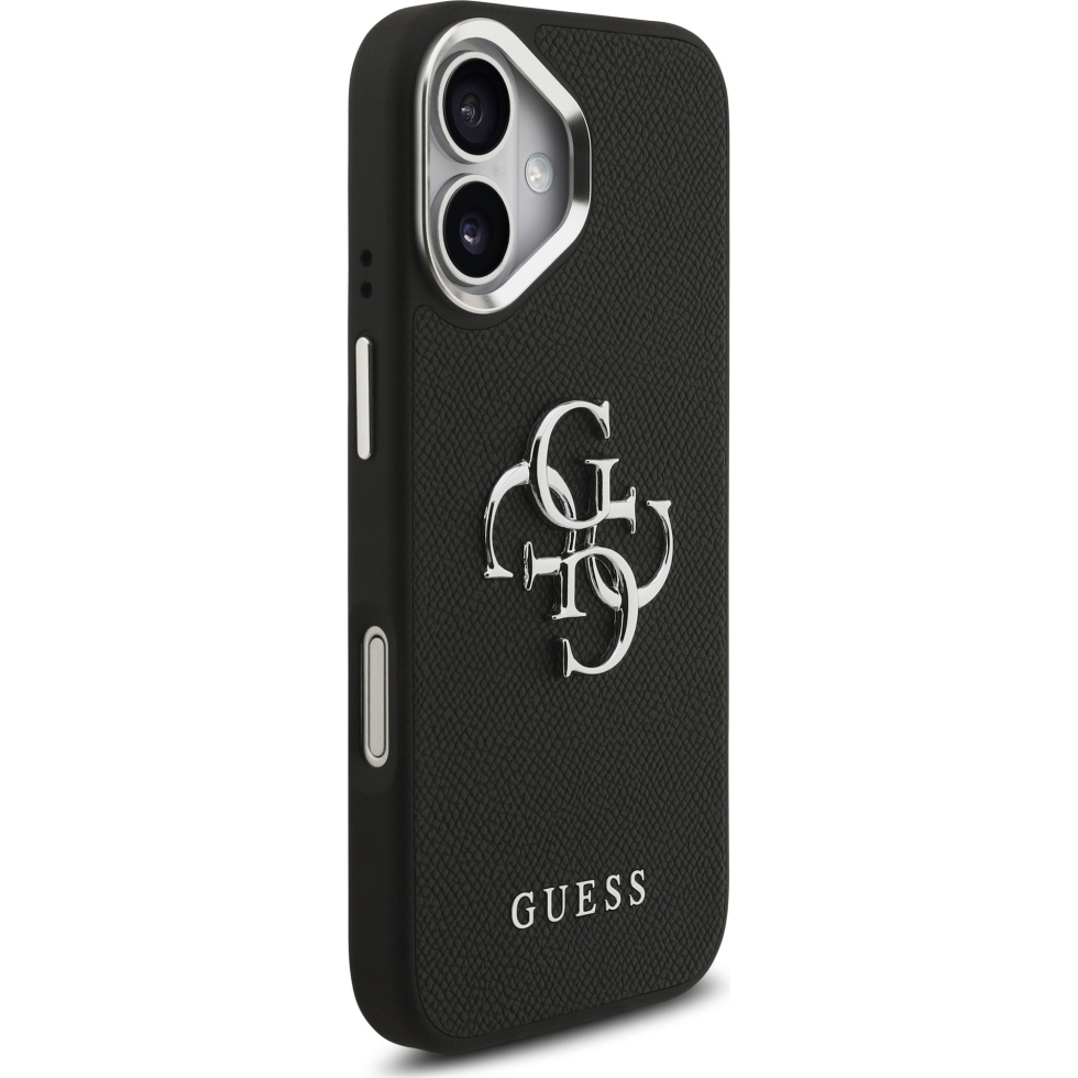 Etui Guess Grained Big 4G Small Classic Logo do iPhone 17, czarne