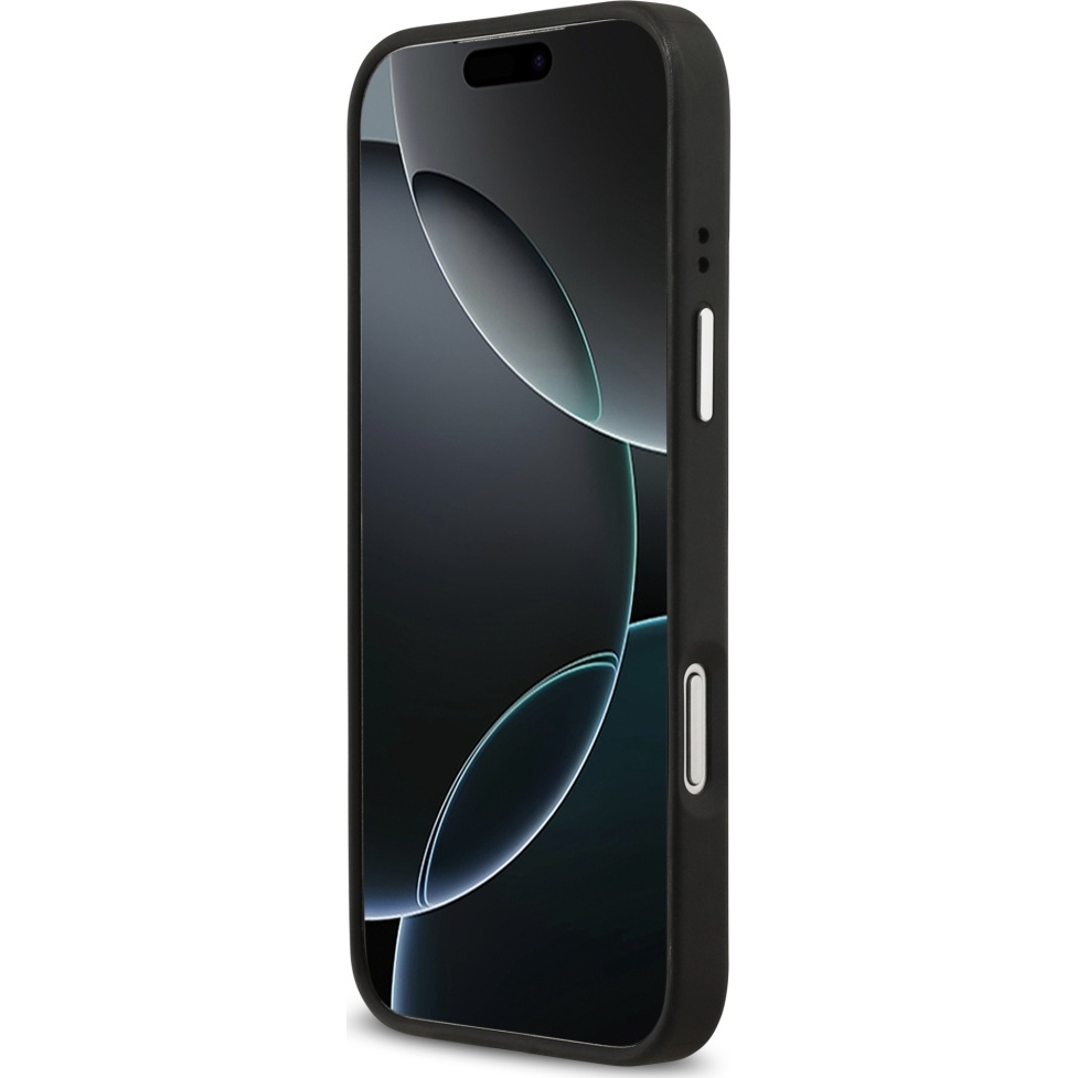 Carcasa Guess Grained Big 4G Small Classic Logo pentru iPhone 17 Pro Max, neagra