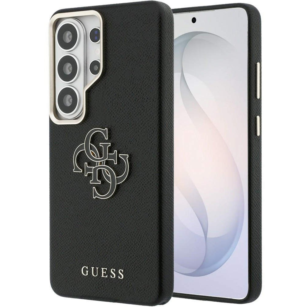 Etui Guess Saffiano Logo do Galaxy S26 Ultra, czarne