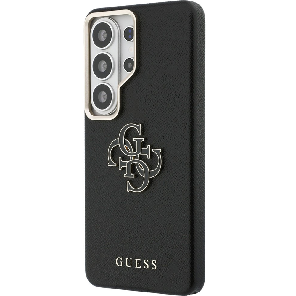 Etui Guess Saffiano Logo do Galaxy S26 Ultra, czarne