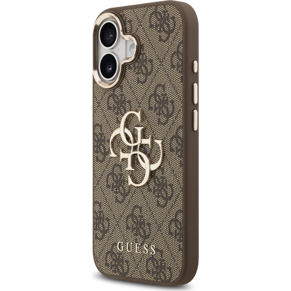 Ekskluzywne etui 4G Big 4G Classic Logo od marki Guess do iPhone 17, brązowe
