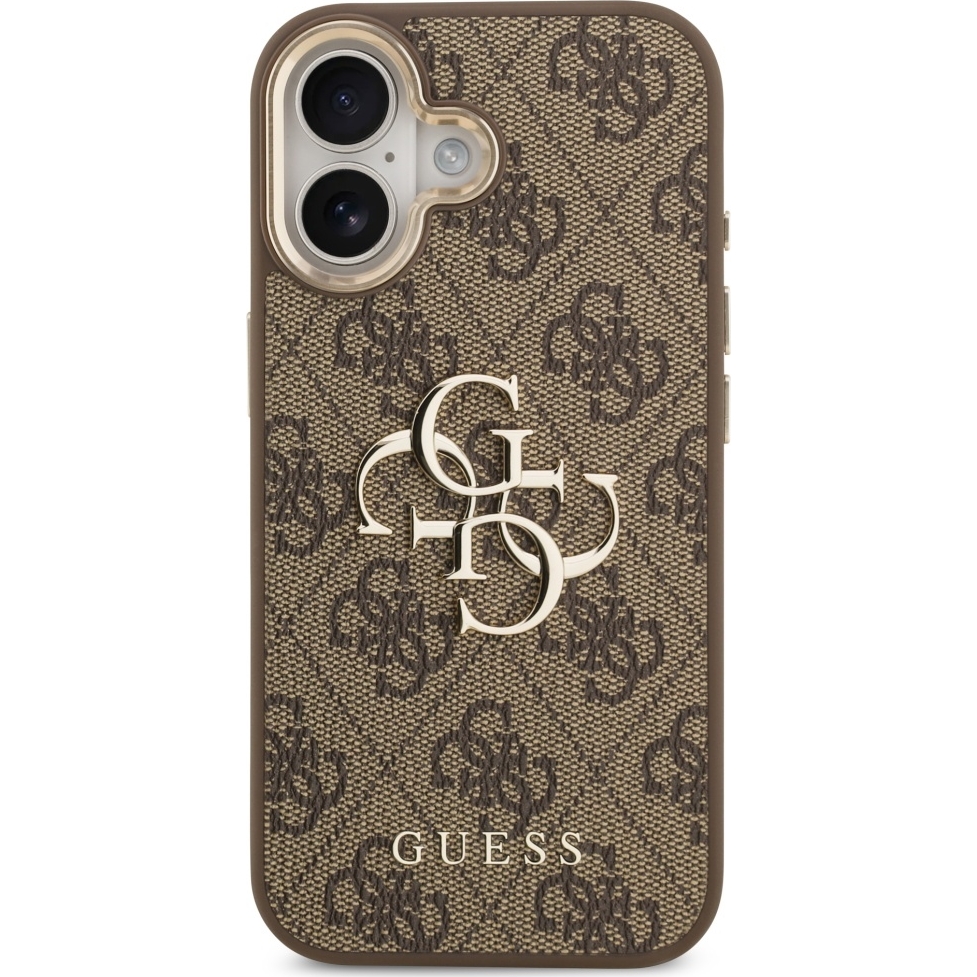 Ekskluzywne etui 4G Big 4G Classic Logo od marki Guess do iPhone 17, brązowe