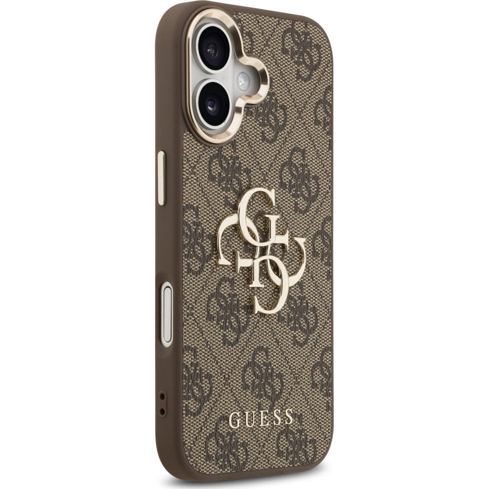 Ekskluzywne etui 4G Big 4G Classic Logo od marki Guess do iPhone 17, brązowe