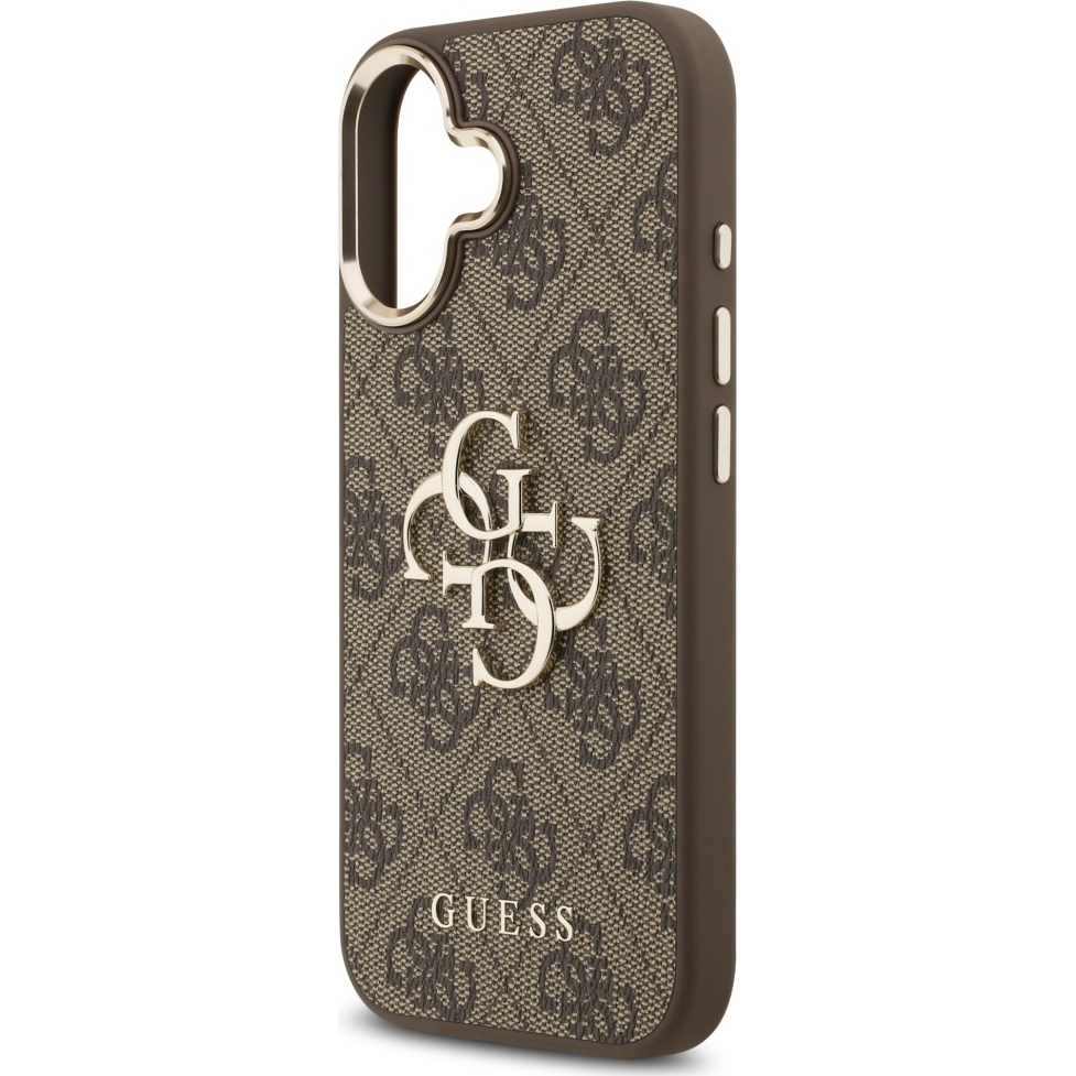 Ekskluzywne etui 4G Big 4G Classic Logo od marki Guess do iPhone 17, brązowe