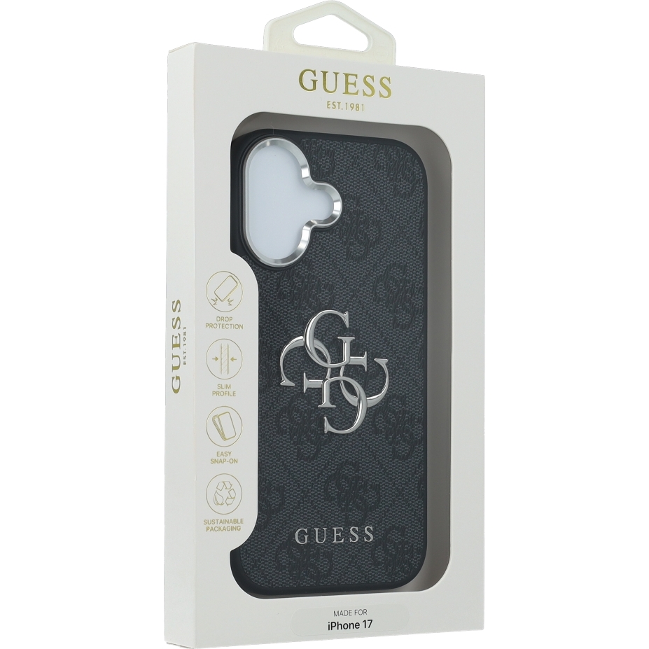 Oryginalne i ekskluzywne etui 4G Big Logo od marki Guess do iPhone 17, czarne