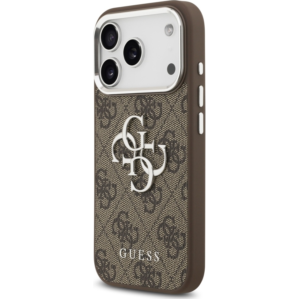 Oryginalne i ekskluzywne etui 4G Big Logo od marki Guess do iPhone 17 Pro, brązowe