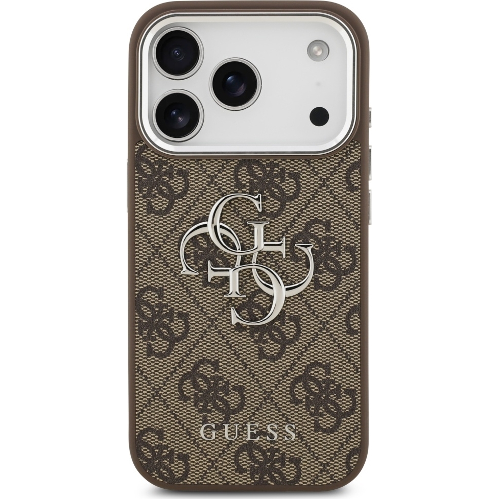 Oryginalne i ekskluzywne etui 4G Big Logo od marki Guess do iPhone 17 Pro Max, brązowe