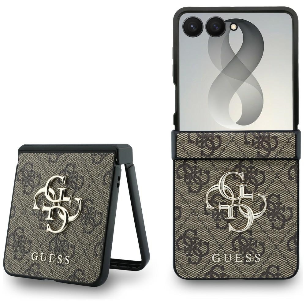 Guess Hardcase 4G Big Metal Logo stylowy pokrowiec ochronny etui na telefon premium design brązowe