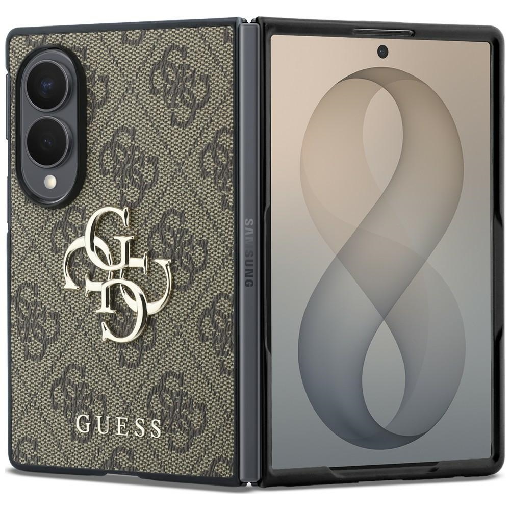 Guess Hardcase 4G Big Metal Logo stylowy pokrowiec ochronny etui na telefon premium design brązowe