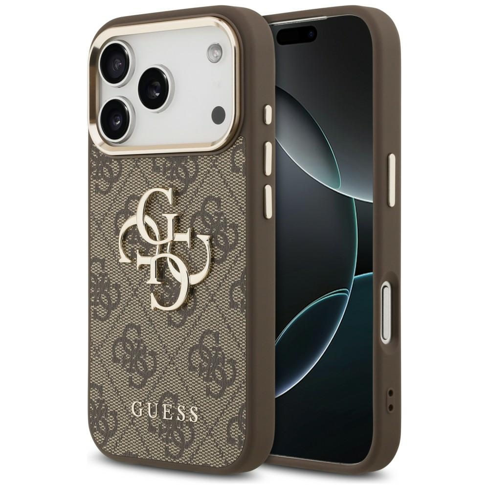 Guess 4G Guess Classic Logo eleganckie modne etui ochronne pokrowiec do telefonu premium brązowe