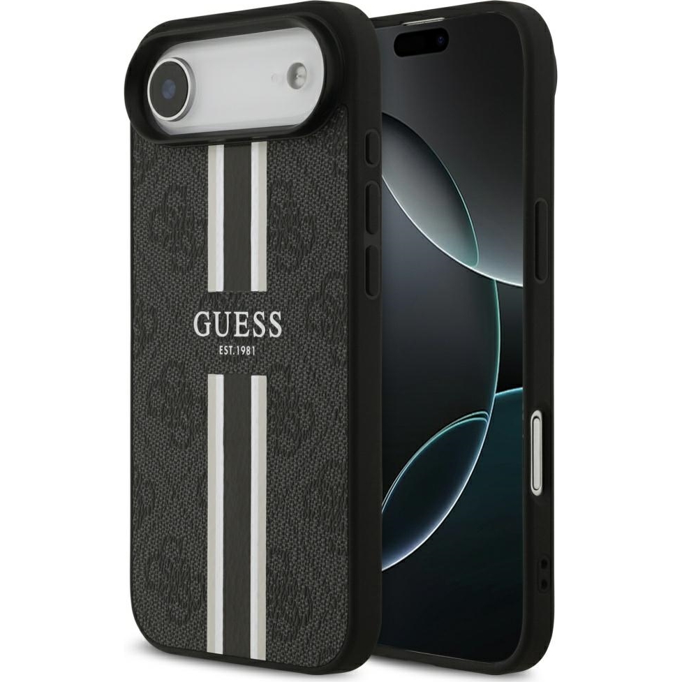 Etui Guess Hardcase 4G Printed Stripes do MagSafe do Apple iPhone Air, czarne