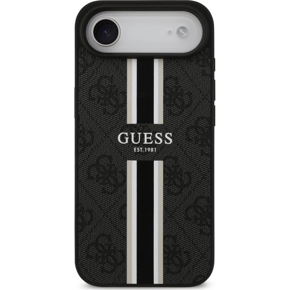Etui Guess Hardcase 4G Printed Stripes do MagSafe do Apple iPhone Air, czarne