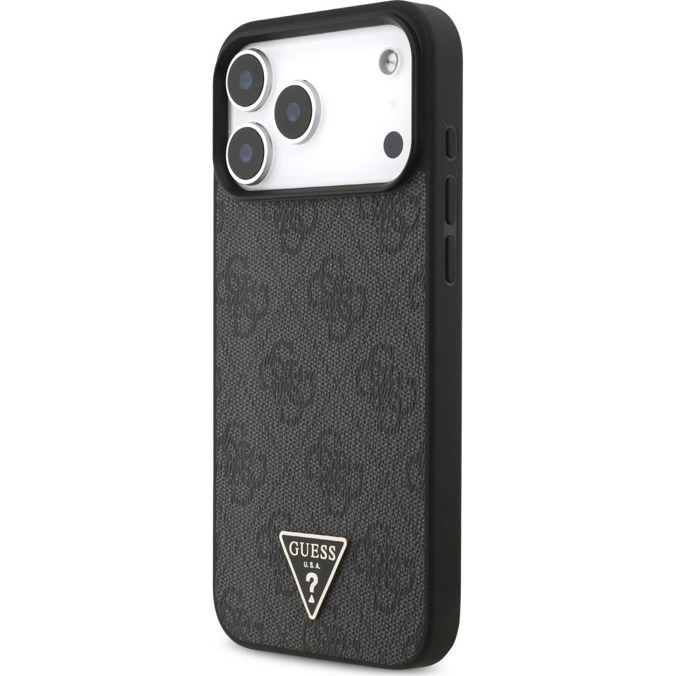 Guess 4G Strap Triangle Logo MagSafe, materiały TPU PC odporność ochrona bezpieczeństwo, czarne