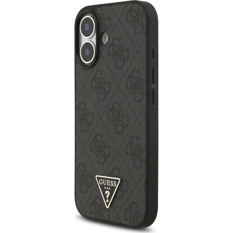 Guess 4G Strap Triangle Logo MagSafe, ochronny case na plecki, elegancki smukły, czarne