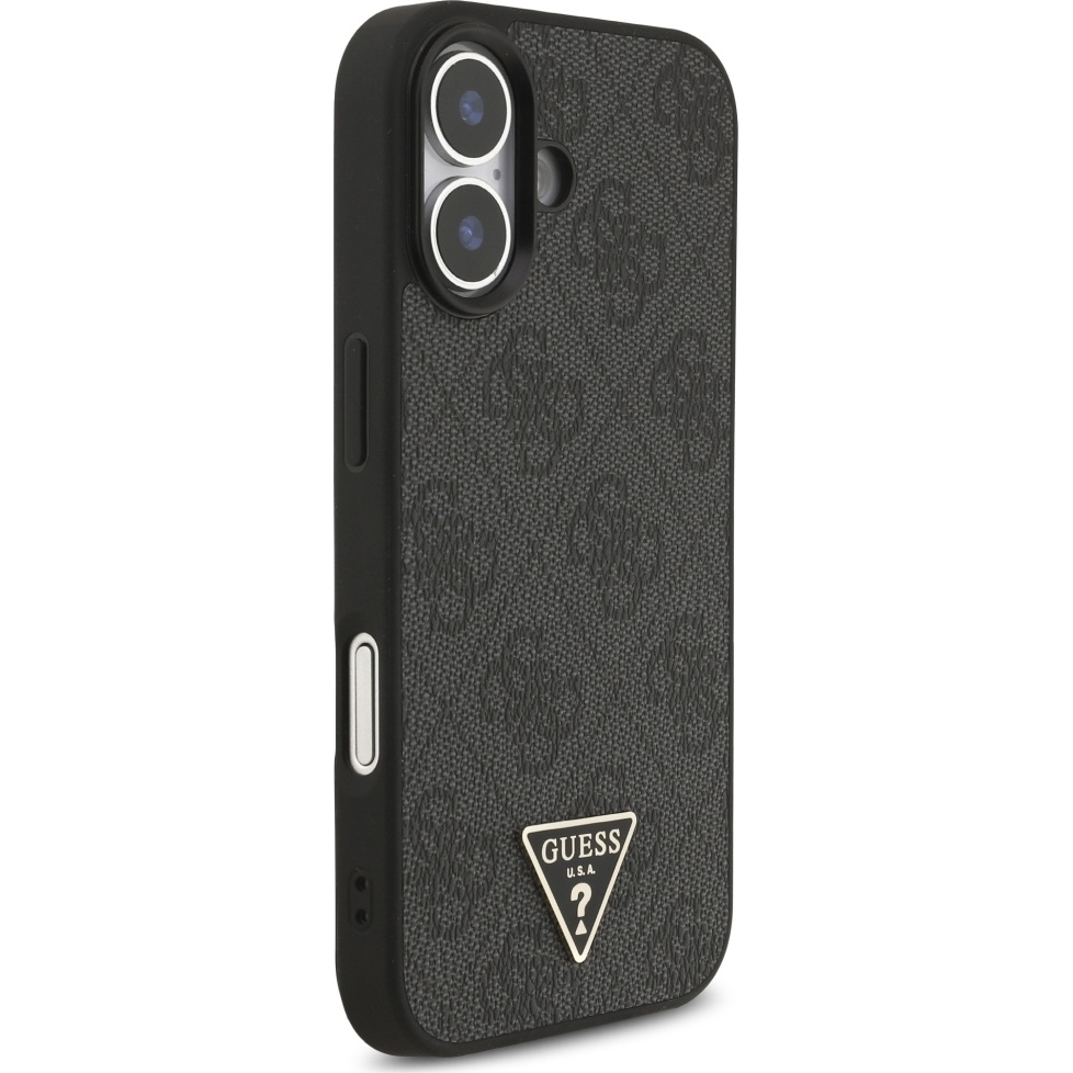 Guess 4G Strap Triangle Logo MagSafe, materiały TPU PC odporność ochrona bezpieczeństwo, czarne