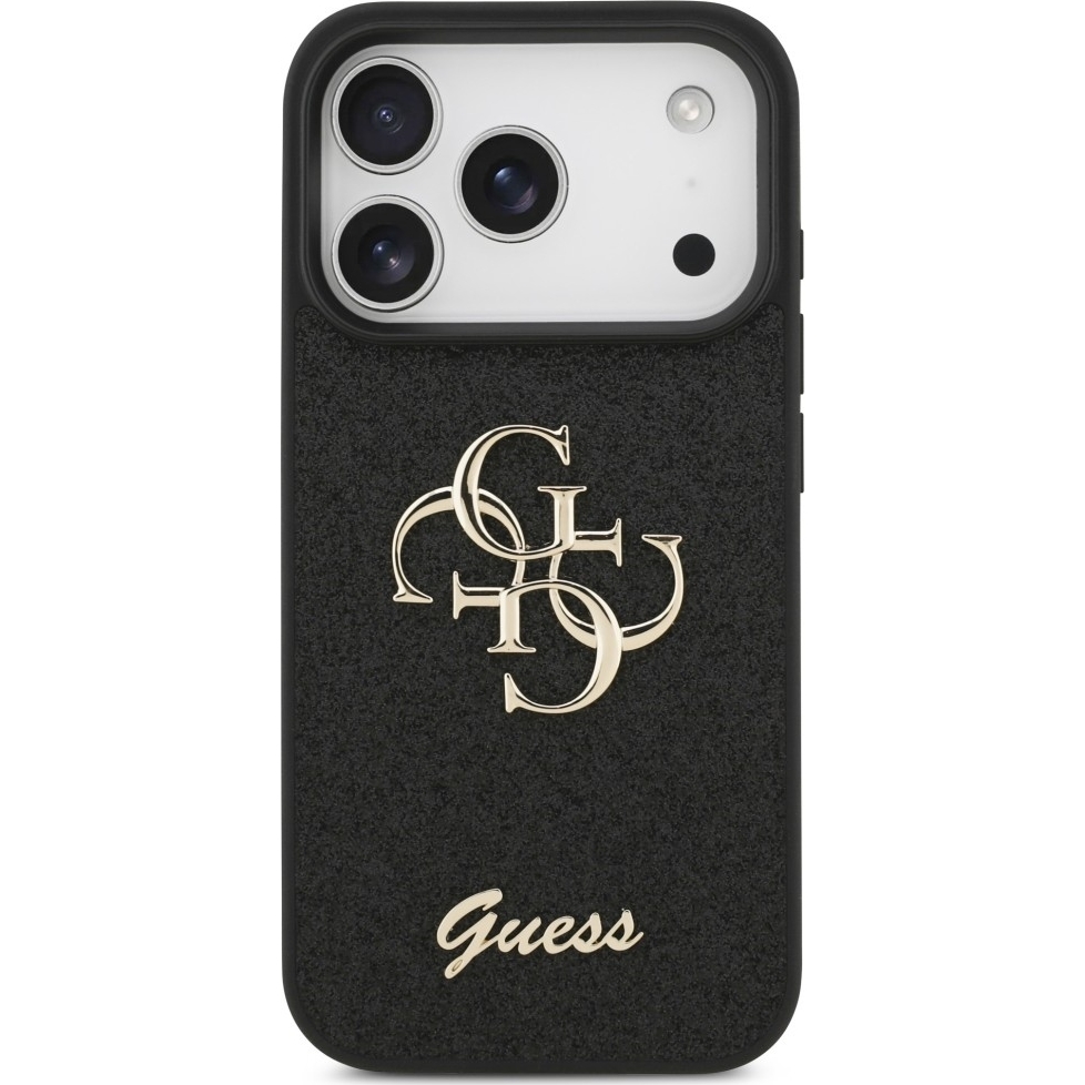 Guess Hardcase Fixed Glitter eleganckie modne etui ochronne pokrowiec do telefonu premium czarne