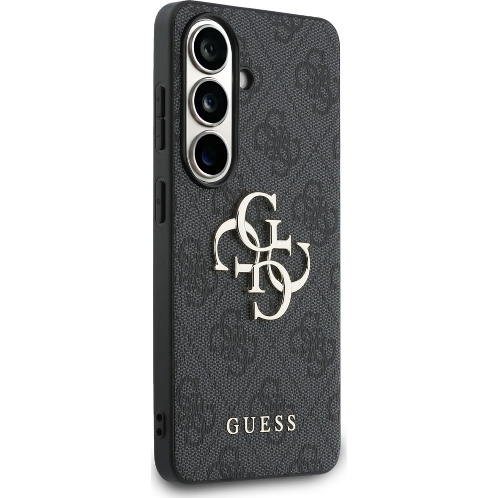 Guess Hardcase Leather, eko skóra miękkość dotyk elegancja styl komfort chwytu, czarne z Big Logo Guess
