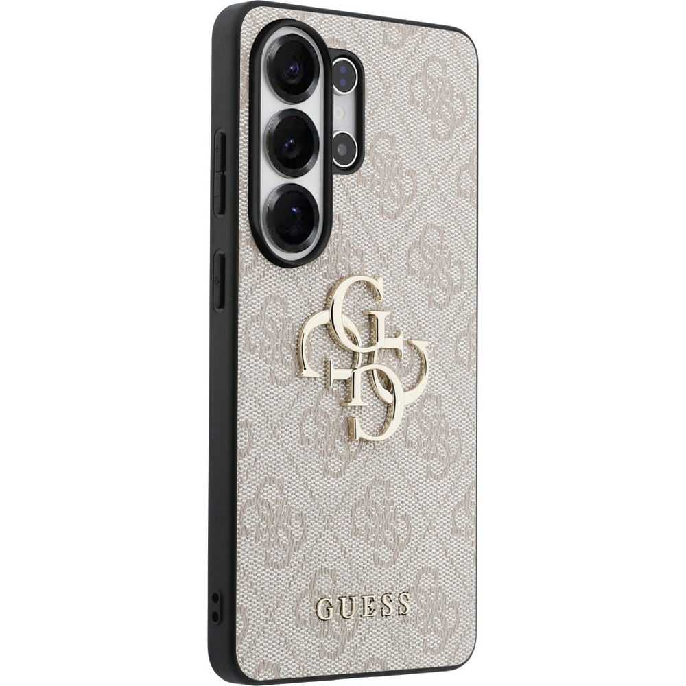 Guess Hardcase Leather, eko skóra miękkość dotyk elegancja styl komfort chwytu, różowe Big Logo Guess