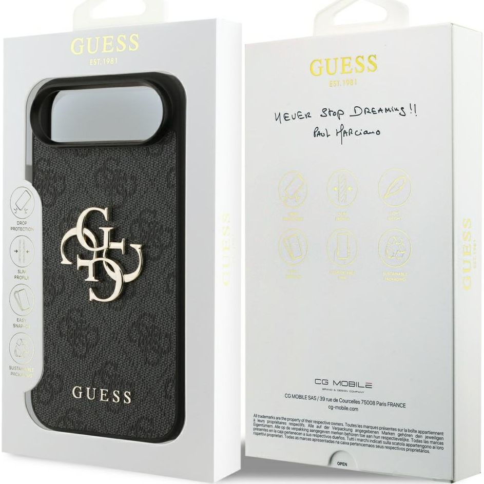 Etui Guess Hardcase 4G Big Metal Logo do Apple iPhone Air, czarne.