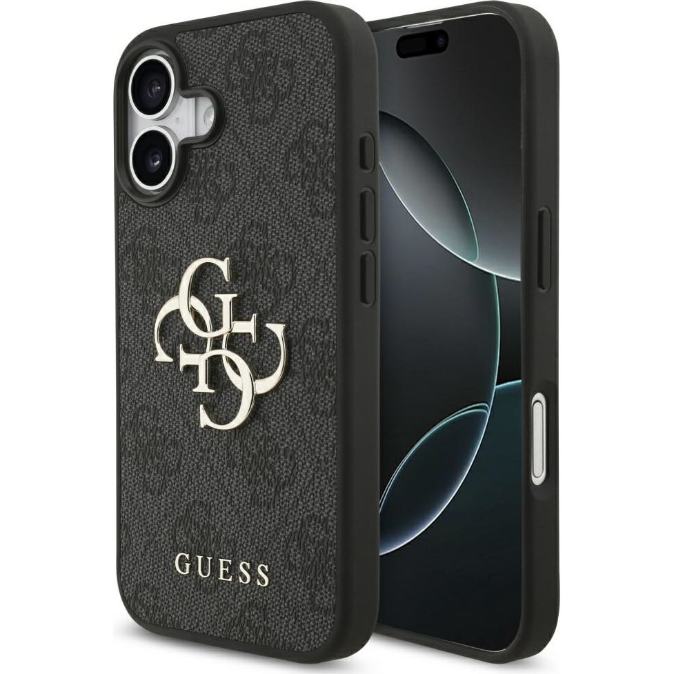 Etui Guess Hardcase 4G Big Metal Logo do iPhone 17, czarne.