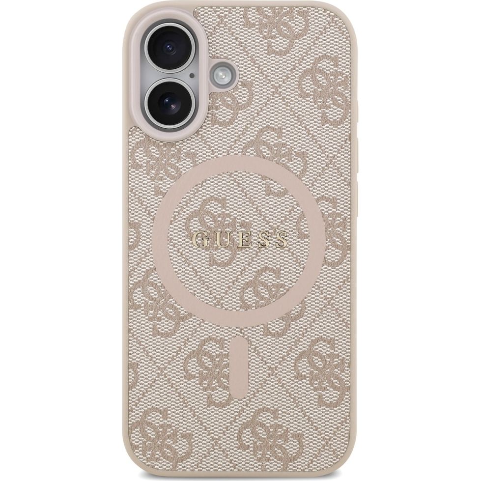 Etui Guess Hardcase 4G Ring Classic Logo MagSafe do iPhone 17, różowe