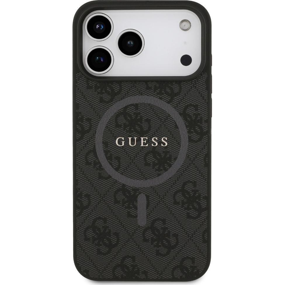 Etui Guess Hardcase 4G Ring Classic Logo MagSafe do iPhone 17 Pro Max, czarne