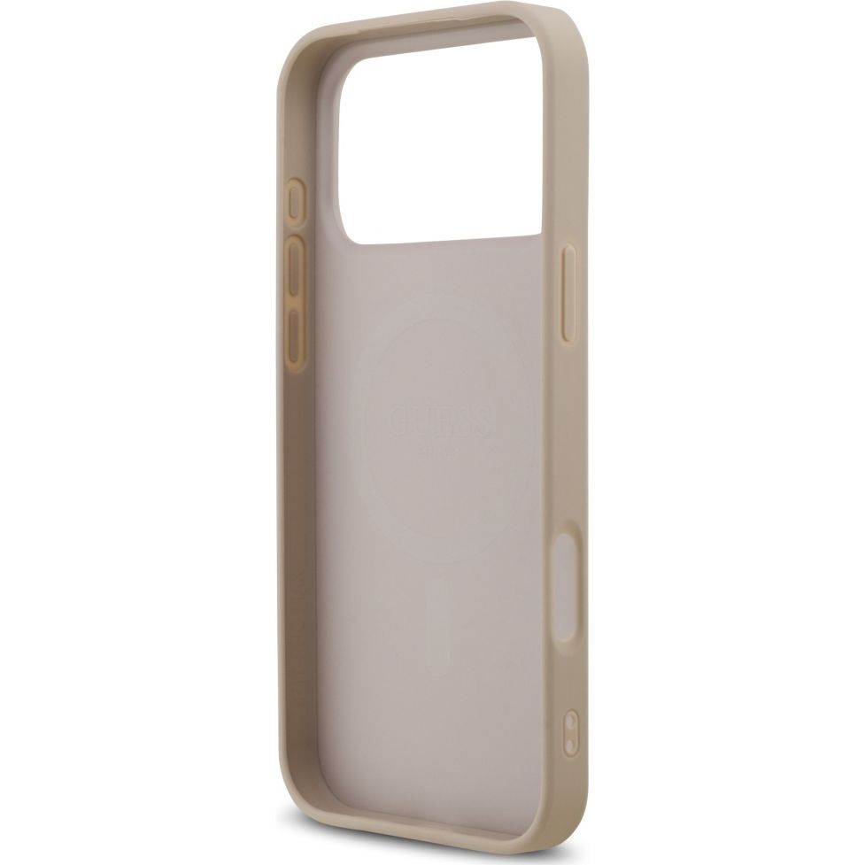 Etui Guess Hardcase 4G Ring Classic Logo MagSafe do iPhone 17 Pro Max, różowe