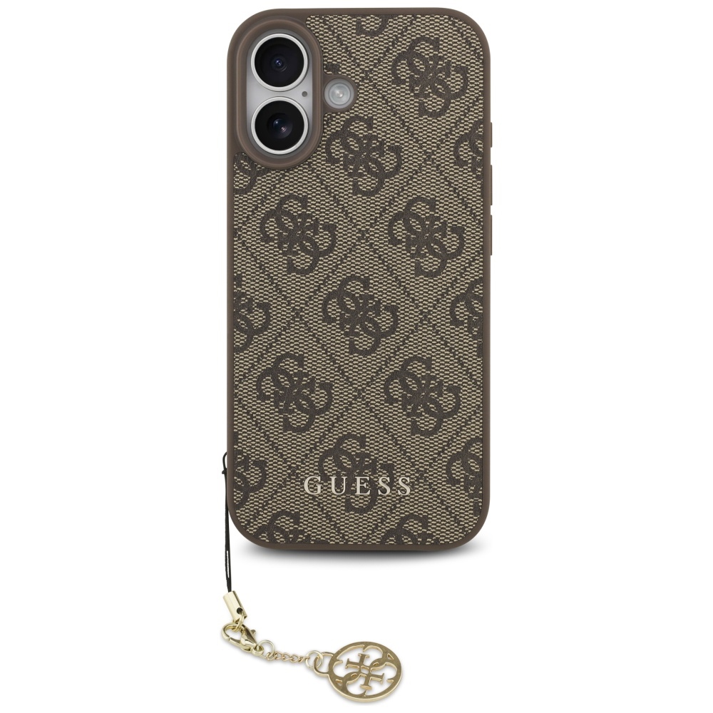 Etui Guess 4G Charms Collection do iPhone 17, brązowe