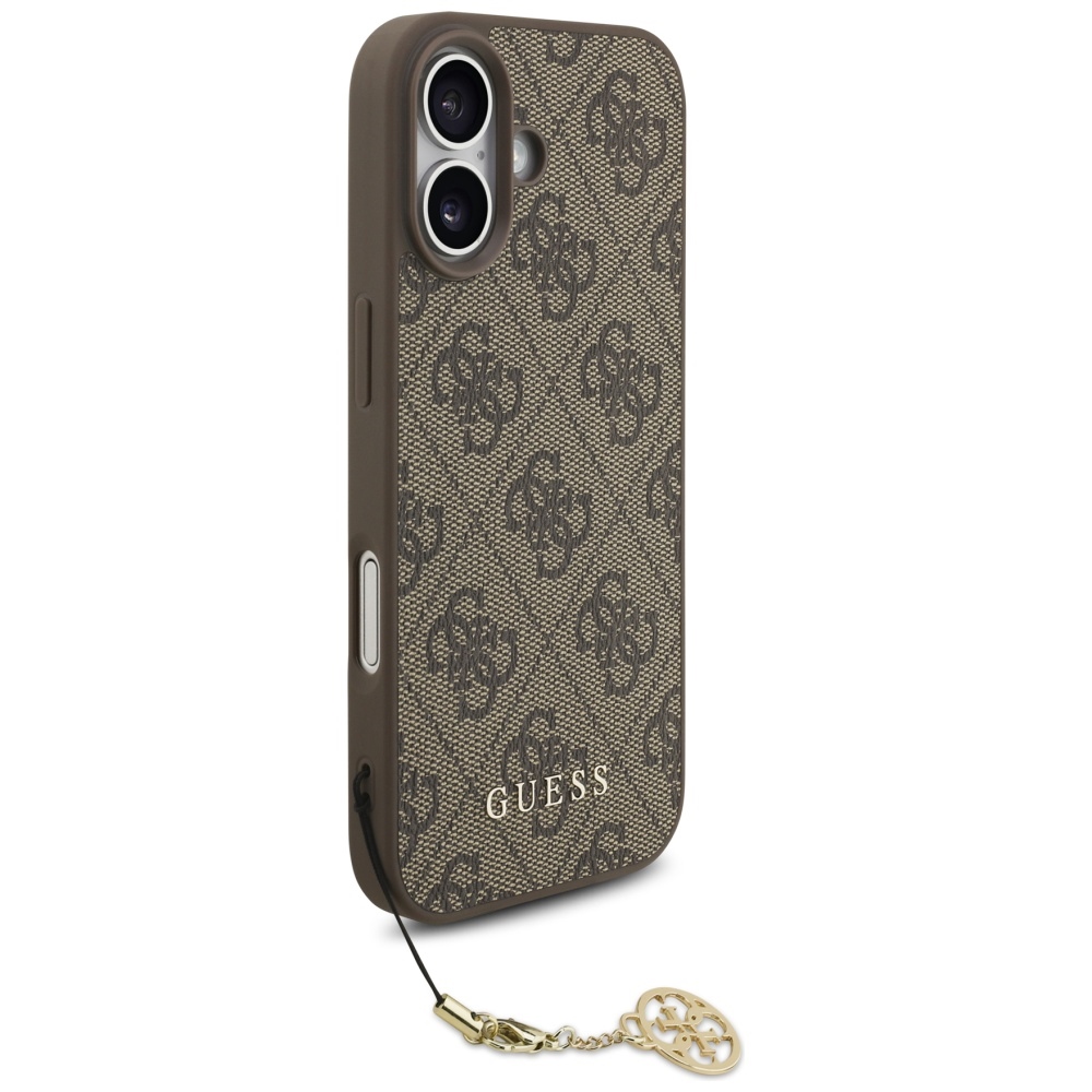 Etui Guess 4G Charms Collection do iPhone 17, brązowe
