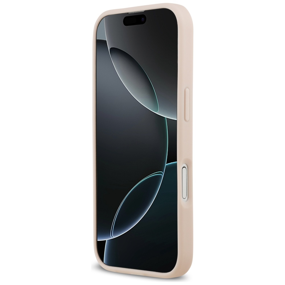 Carcasa Guess MagSafe cu imprimeu floral granulat pentru iPhone 17, roz cu model floral