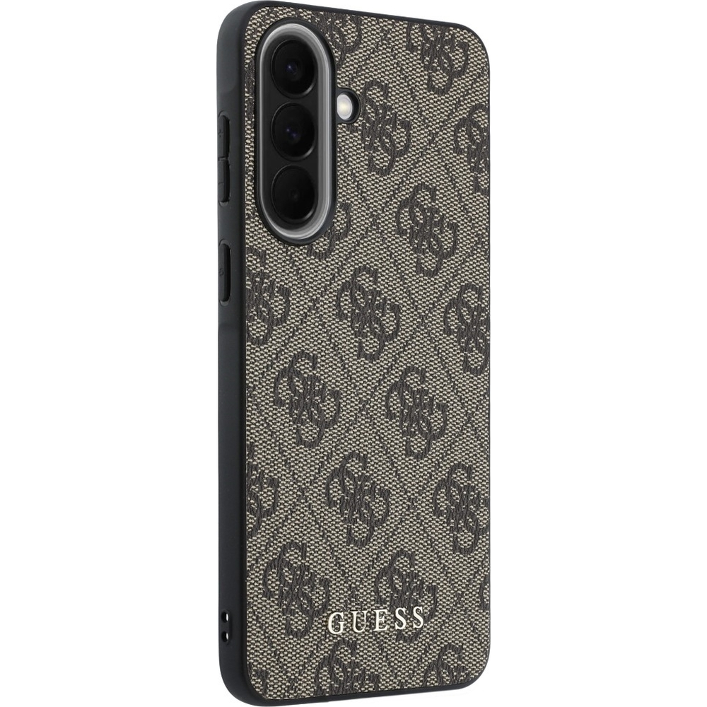 Etui Guess 4G Charms Collection do Galaxy A37 5G, brązowe ze złotą zawieszką
