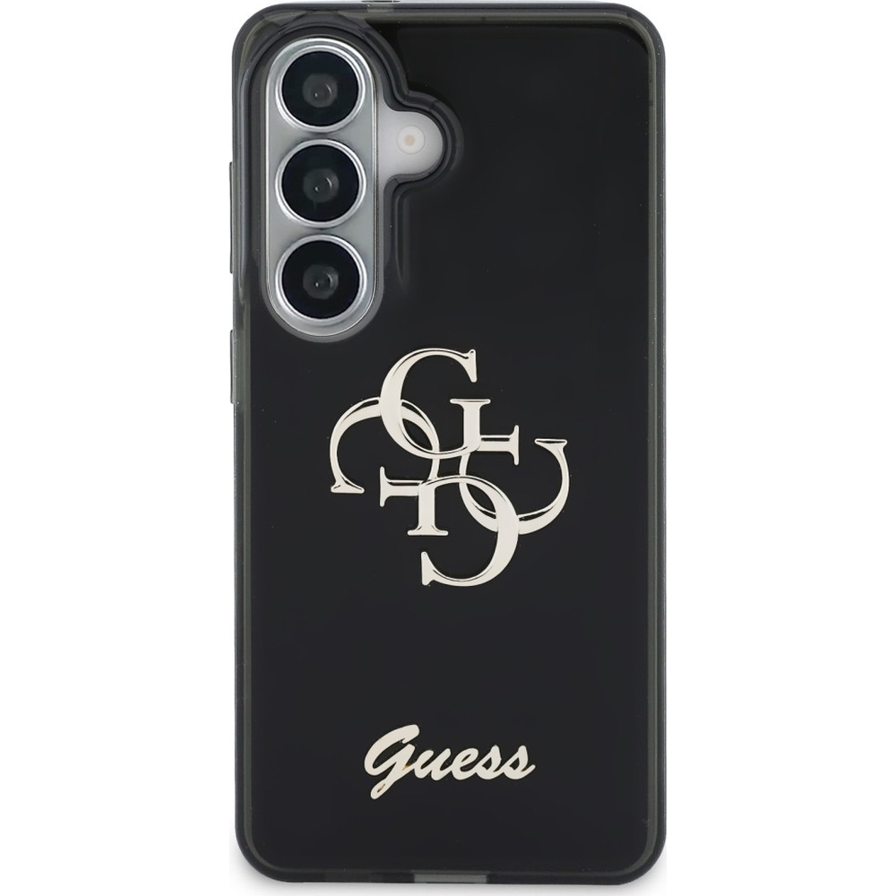Guess IML Logo, ekskluzywna ochrona telefonu, modna, czarne Big Logo Guess