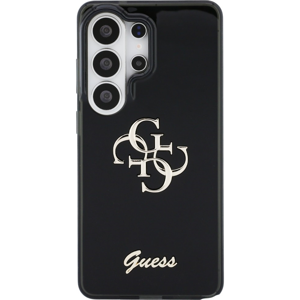 Guess IML Logo, ekskluzywna ochrona telefonu, modna, czarne Big Logo Guess