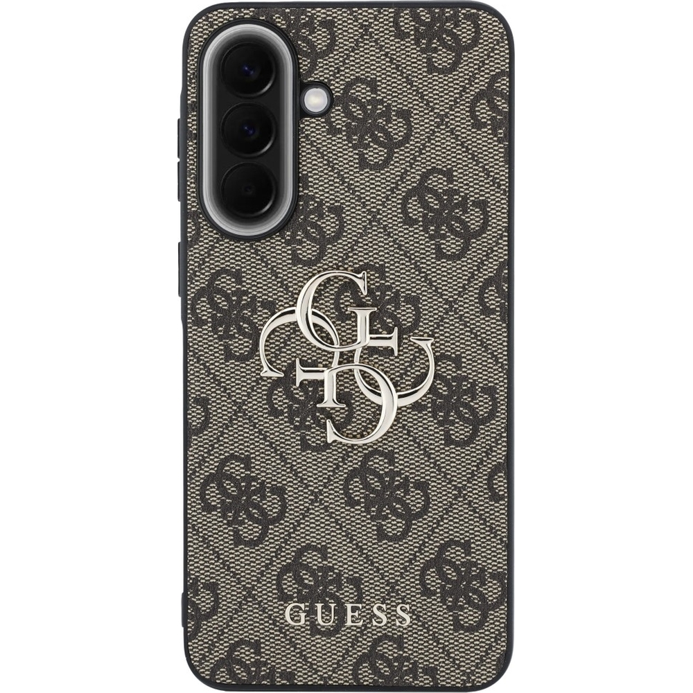 Guess Hardcase Leather, TPU krawędzie elastyczne trwałe bezpieczne praktyczne funkcjonalność, brązowe