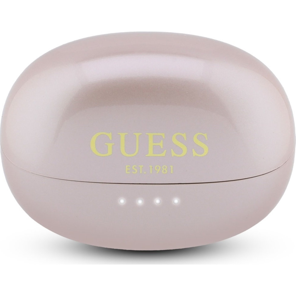 Guess OWS Metalic Finish Electroplated Parts Classic Logo, metaliczne wykończenie, klasyczne logo, minimalistyczny design, łatwe czyszczenie, wygoda na co dzień, różowo-szare, metaliczne