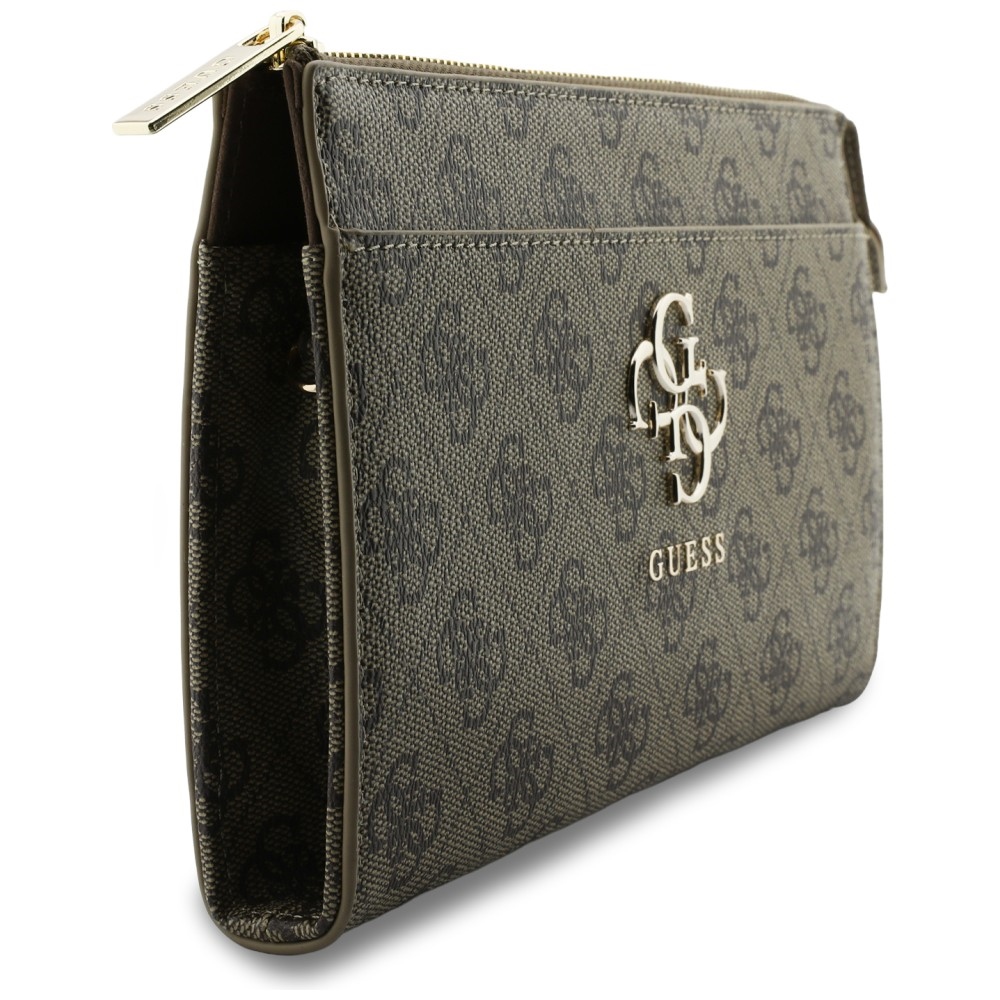Guess Phone Pouch, szybki dostęp wygodny organizer kompaktowy praktyczny minimalistyczny, brązowy