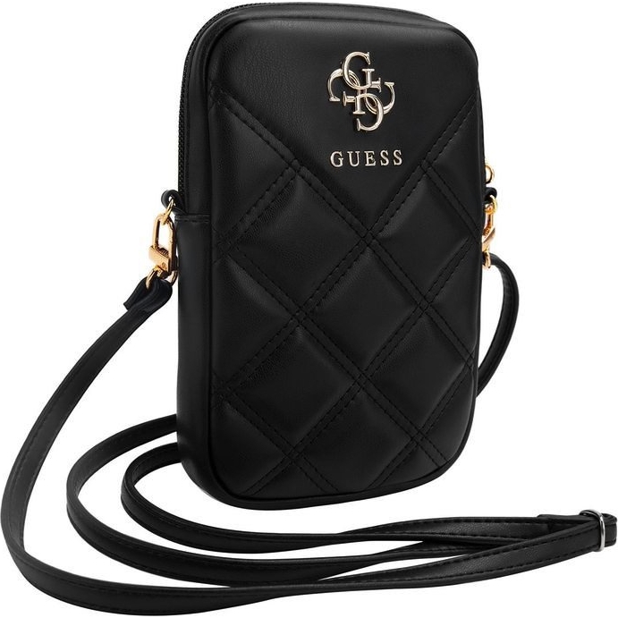Etui / wsuwka / torebka Guess Zip Quilted 4G - uniwersalne,czarna
