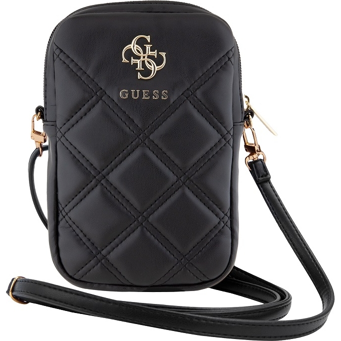 Etui / wsuwka / torebka na ramię, przez ramię Guess Zip Quilted 4G - uniwersalne,czarna