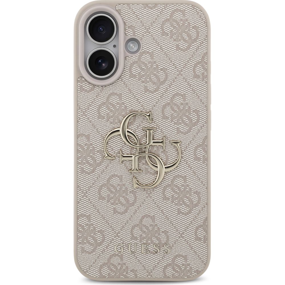 Etui Guess Hardcase 4G Big Metal Logo do iPhone 17, różowe.